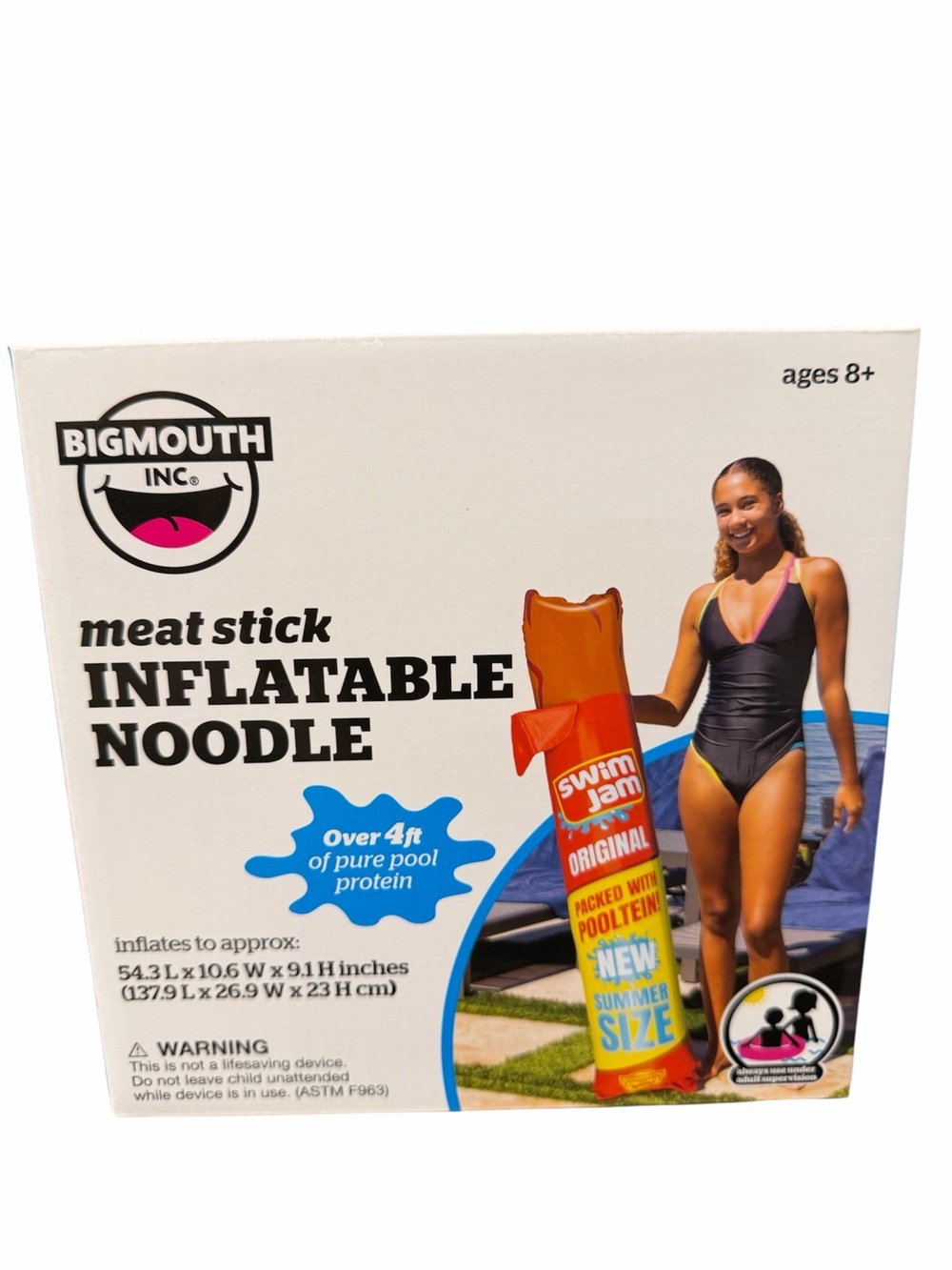 Giant Meat Stick Inflatable Pool Noodle Over 4 Feet